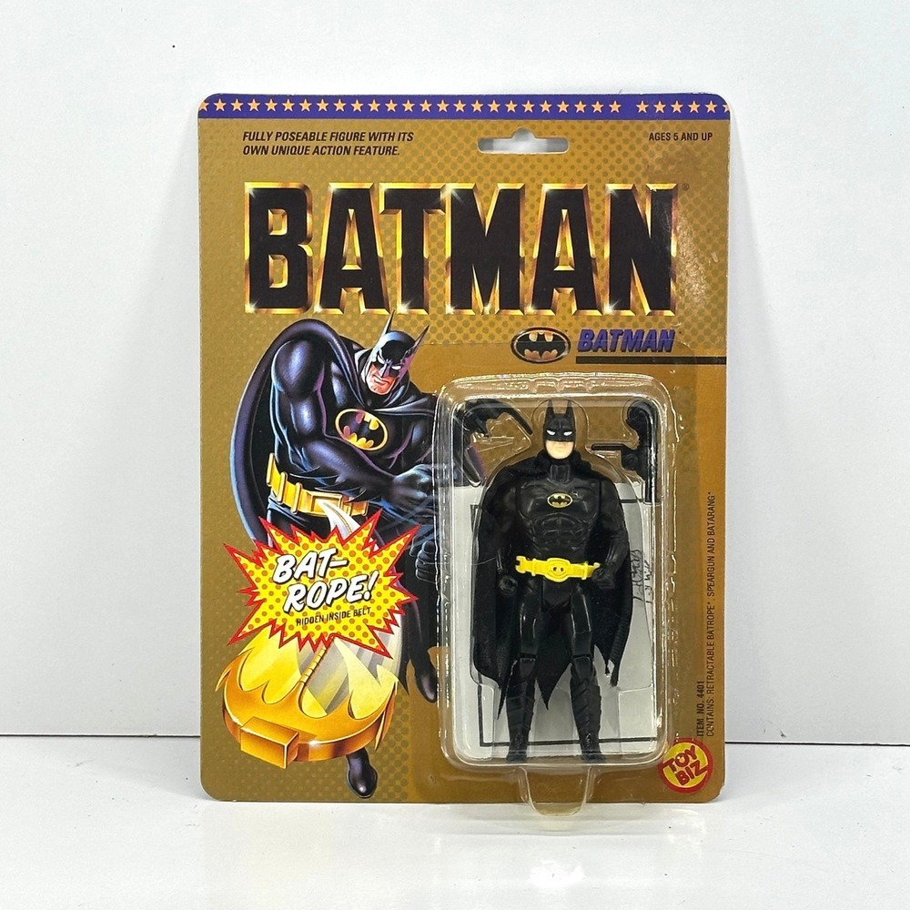 Vintage Batman Action Figure 5" Toy Biz 4401 Bat-Rope 1989 NEW MOC On Card DC
